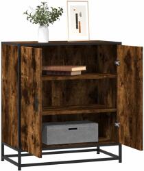 vidaXL Dulap, stejar fumuriu, 68x35x76 cm, lemn prelucrat si metal GartenMobel Dekor (848966) Comoda