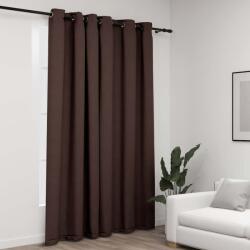 vidaXL Perdea opaca, aspect panza, cu ocheti, gri taupe, 290x245 cm GartenMobel Dekor (321203)