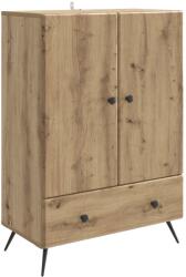 vidaXL Bufet Stejar Artizanal 66 x 34, 5 x 95 cm Lemn prelucrat GartenMobel Dekor (895594) Comoda