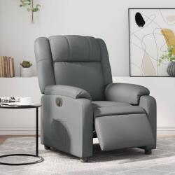 vidaXL Fotoliu rabatabil electric, gri, piele ecologica GartenMobel Dekor (3205139)