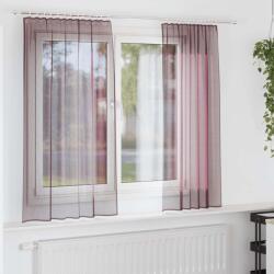 vidaXL Perdele Voile cu buzunare pentru bare 2 buc violet GartenMobel Dekor (4102201)
