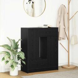 vidaXL Bufeta cu sertare si usi Stejar negru 73x31x90 cm GartenMobel Dekor (861851) Comoda