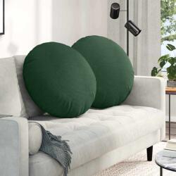 vidaXL Perne de Sezut 2 pcs Verde închis Ø 80 cm Tesatura din corduroy GartenMobel Dekor (42014265)