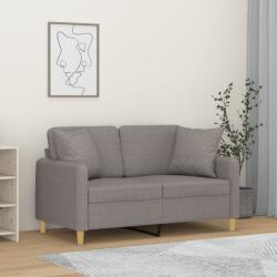 vidaXL Canapea cu 2 locuri cu pernute, gri deschis, 120 cm, textil GartenMobel Dekor (3200901) Canapea