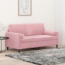 vidaXL Canapea cu 2 locuri cu pernute, roz, 140 cm, catifea GartenMobel Dekor (3200884) Canapea