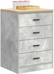 vidaXL Dulap depozitare garaj Beton Gri 60x51x85 cm lemn masiv de pin GartenMobel Dekor (860601) Comoda