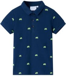 vidaXL Tricou polo pentru copii, bleumarin, 128 GartenMobel Dekor (12162)