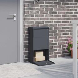 vidaXL Cutie pentru colet cu depozitare Antracit 44 x 22 x 82 cm Otel GartenMobel Dekor (874921)