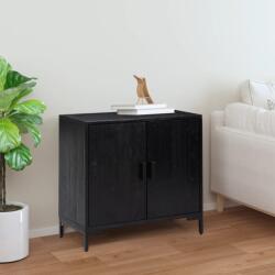 vidaXL Servanta, negru, 75x35x70 cm, lemn masiv de pin reciclat GartenMobel Dekor (349924) Comoda