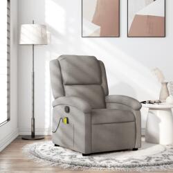 vidaXL Fotoliu de masaj rabatabil, gri taupe, material textil GartenMobel Dekor (371771)