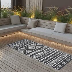 vidaXL Covor de exterior, ARAKIL negru, 80x150 cm, PP GartenMobel Dekor (316975)
