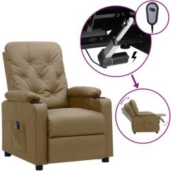 vidaXL Fotoliu rabatabil electric, cappuccino, piele ecologica GartenMobel Dekor (3098865)