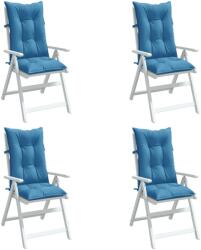 vidaXL Perne scaun spatar înalt 4buc melanj albastru 120x50x7cm textil GartenMobel Dekor (4002359)