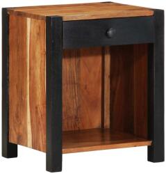 vidaXL Noptiera maro din lemn masiv de acacia, 40 x 35 x 50 cm, cu sertar (4019634)