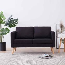 vidaXL Canapea cu 2 locuri, negru, material textil GartenMobel Dekor (281359) Canapea