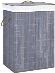 vidaXL Cos de rufe din bambus cu 2 sectiuni, gri, 72 L GartenMobel Dekor (320741)