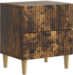 vidaXL Noptiera stejar fumuriu cu 2 sertare, 43x34, 5x48 cm, lemn prelucrat (894535)