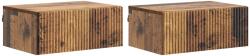 vidaXL Set 2 noptiere suspendate maro, aspect lemn vechi, 49 x 34, 5 x 20 cm (898462)