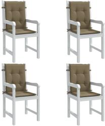 vidaXL Perne scaun cu spatar mic 4 buc. melanj taupe 100x50x4cm textil GartenMobel Dekor (4002470)