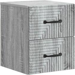 vidaXL Noptiera suspendata gri Sonoma cu 2 sertare, 34, 5 x 33 x 40 cm (898647)