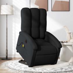 vidaXL Fotoliu electric de masaj rabatabil cu ridicare, negru, textil GartenMobel Dekor (3204130)