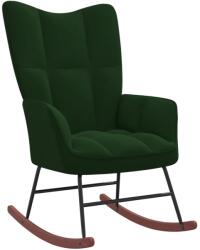 vidaXL Scaun balansoar, verde închis, catifea GartenMobel Dekor (328141) Balansoar