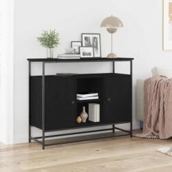 vidaXL Bufet Stejar negru 100 x 35 x 80 cm Lemn compozit GartenMobel Dekor (862978) Comoda