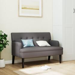 vidaXL Bancheta cu spatar, gri, 112x65, 5x75 cm, piele ecologica GartenMobel Dekor (372151)