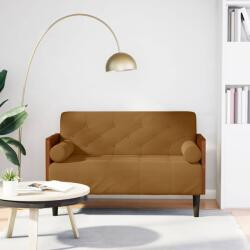 vidaXL Canapea loveseat cu perne de suport maro 110 cm catifea GartenMobel Dekor (4100604) Canapea