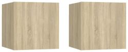 vidaXL Noptiere, 2 buc. , stejar Sonoma, 30, 5x30x30cm, lemn prelucrat GartenMobel Dekor (3079716)