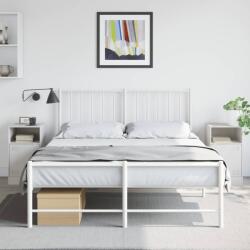 vidaXL Noptiere, 2 buc. , alb, 34, 5x39x62 cm, otel GartenMobel Dekor (841774)