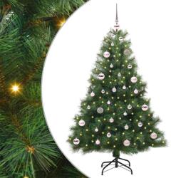 vidaXL Brad de Craciun artificial cu 150 LED Verde 150 cm PE si PVC GartenMobel Dekor (3397772)