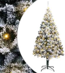 vidaXL Brad de Craciun artificial Alb 180 cm PVC si Otel si Plastic GartenMobel Dekor (3396958)