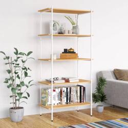 vidaXL Unitate cu rafturi pe 5 niveluri, alb si stejar, 80x40x163 cm GartenMobel Dekor (336350) Biblioteca