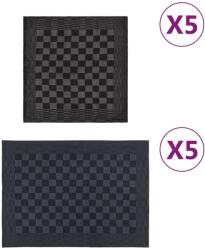 vidaXL Set de prosoape, 10 buc. , negru si gri, bumbac GartenMobel Dekor (136285) Prosop