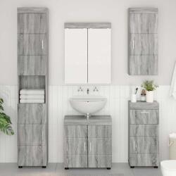 vidaXL Set de mobilier pentru baie TULUM 5 pcs Gri Sonoma GartenMobel Dekor (3398060)