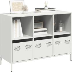 vidaXL Dulap, alb, 101, 5x39x73, 5 cm, otel laminat la rece GartenMobel Dekor (851369) Comoda