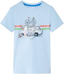 vidaXL Tricou pentru copii, albastru deschis, 128 GartenMobel Dekor (12042)