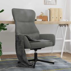 vidaXL Scaun de relaxare, gri închis, catifea GartenMobel Dekor (341109)