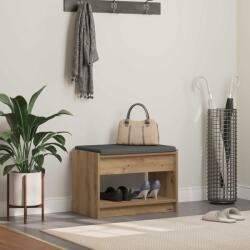 vidaXL Banca pentru hol cu perna Stejar Artizanal 63 x 38 x 45 cm GartenMobel Dekor (891575)