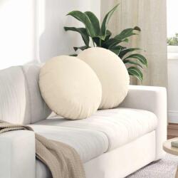 vidaXL Perne de Sezut 2 pcs Crem Ø 50 cm Tesatura din corduroy GartenMobel Dekor (42014188)