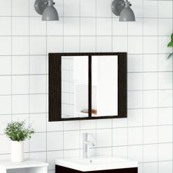 vidaXL Dulap cu oglinda pentru baie Stejar negru 60 x 12 x 45 cm GartenMobel Dekor (862550)