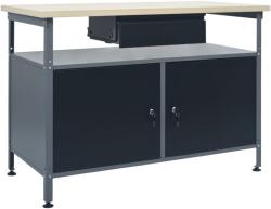 vidaXL Banc de lucru, negru, 120 x 60 x 85 cm, otel GartenMobel Dekor (145345)