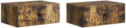 vidaXL Set 2 noptiere suspendate stejar fumuriu, 49 x 34, 5 x 20 cm, lemn prelucrat (898116)