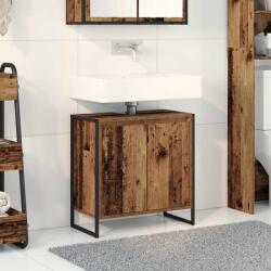 vidaXL Dulap de Baie cu usa Lemn Vechi 60 x 30 x 60 cm Lemn compozit GartenMobel Dekor (886490)