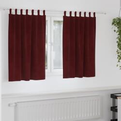 vidaXL Perdele opace 2 pcs Rosu Vin 140 x 140 cm Catifea GartenMobel Dekor (4107308)