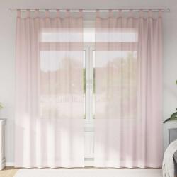 vidaXL Perdele voal cu bucle 2 buc Roz deschis 140x245 cm GartenMobel Dekor (4102279)