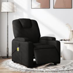 vidaXL Fotoliu electric de masaj rabatabil, negru, textil GartenMobel Dekor (3204358)