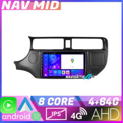 Edotec Navigatie Android Kia Rio 2011-2014, 4GB RAM, 64GB, CarPlay, 4G (NAV2-9-4+64|K-rio-11)