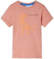 vidaXL Tricou copii cu maneci scurte portocaliu deschis 128 GartenMobel Dekor (12222)